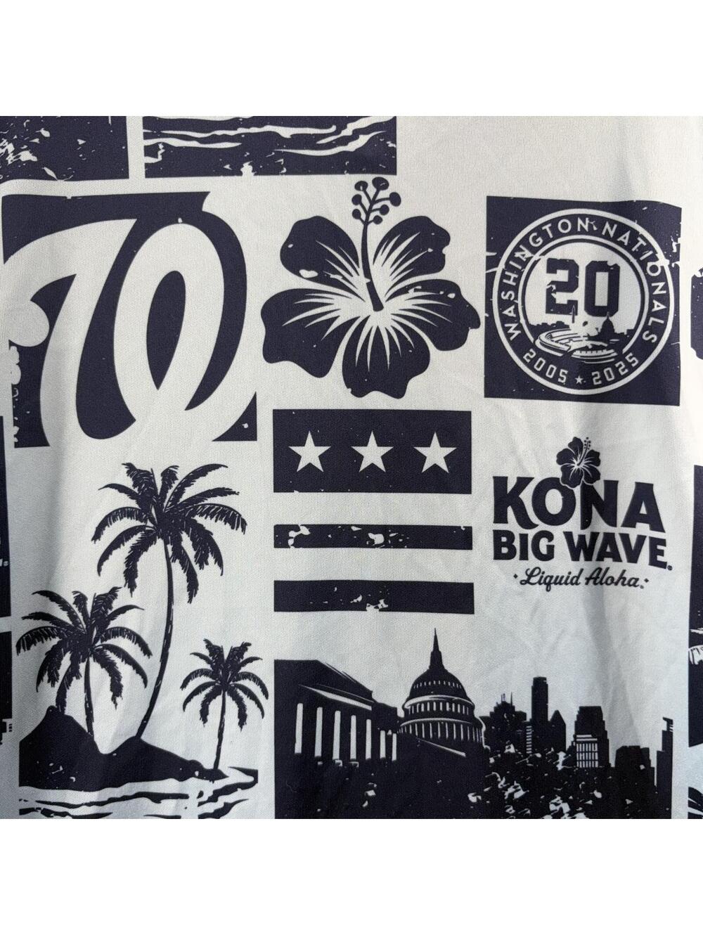Washington Nationals Hawaiian Shirt Mens Large 20th Anniver Kona Big Wave SGA - Picture 4 of 4